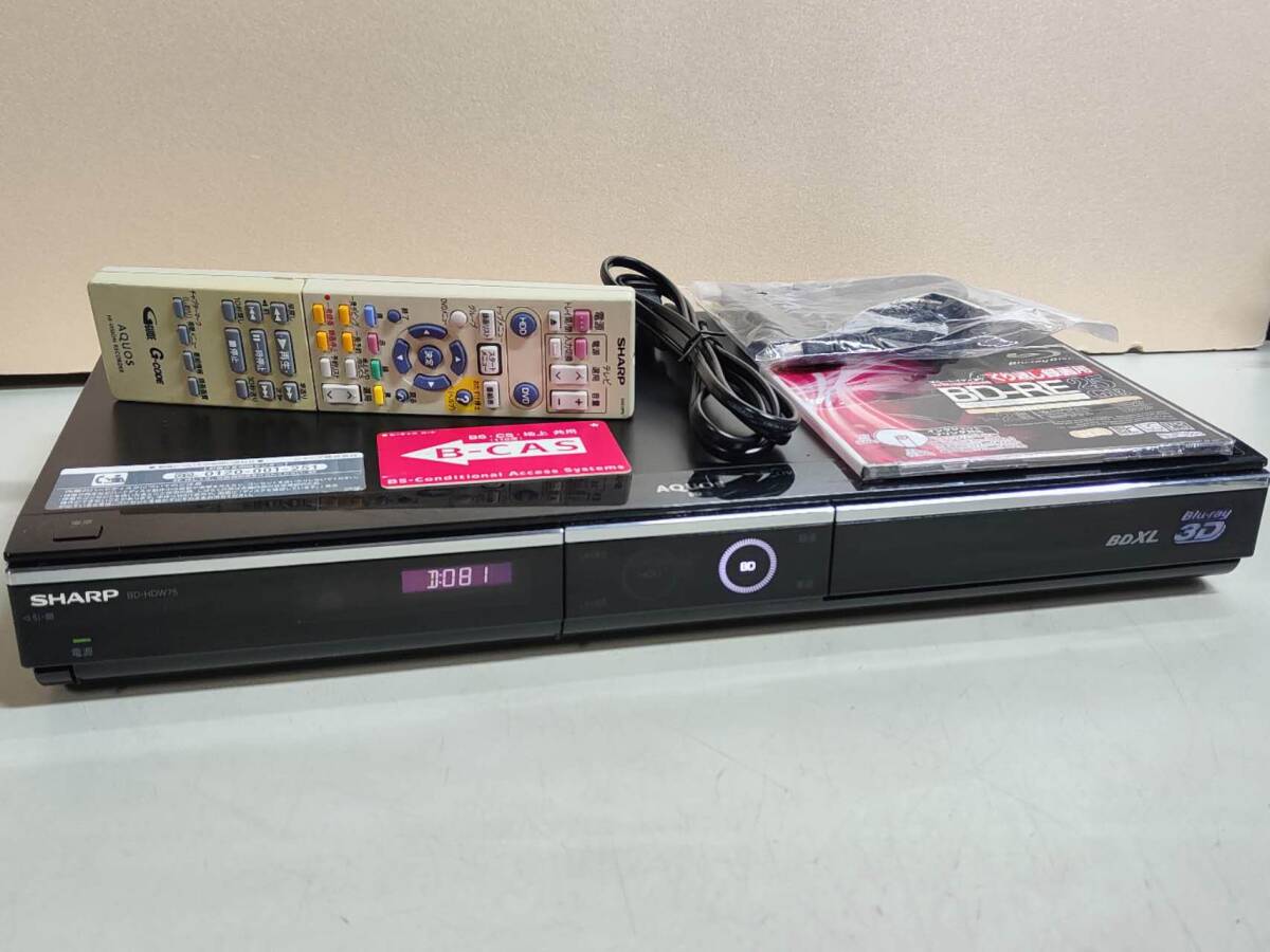 シャープ AQUOS BD―HDW75 500GB→1TB プチメンテ済み 動作保証 シャープ/SHARP/AQUOS BD-HDW75 HDD/BDレコーダー HDD