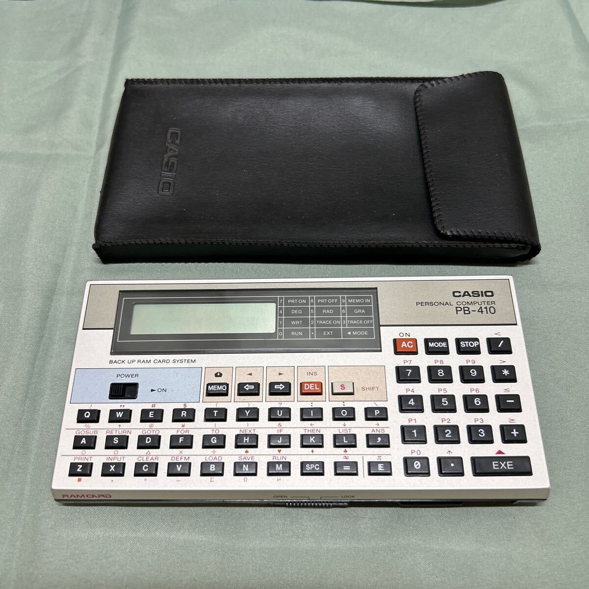 [3102.2 white shelves ] CASIO PERSONAL COMPUTER PB-410 pocket computer Casio pocket computer Showa Retro [ Junk present condition delivery 1 jpy start selling up 