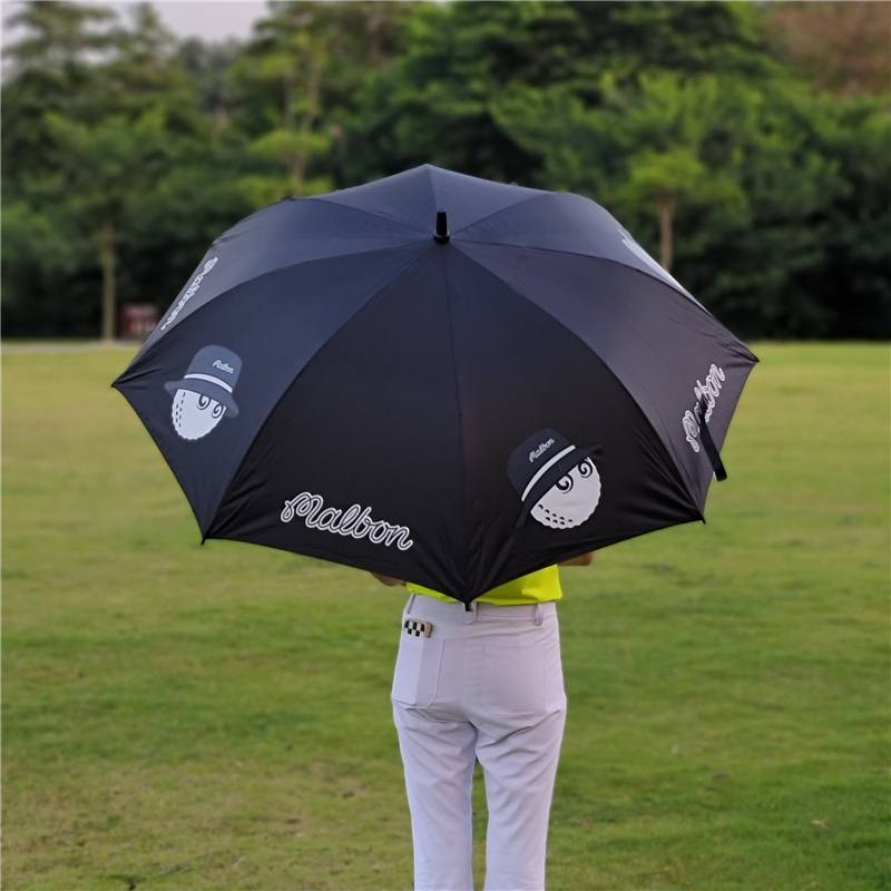  Golf зонт черный Malbon длинный зонт автоматика открытый . дождь обе для выгоревший на солнце участок предотвращение ультрафиолетовые лучи блокировка 99% новый товар бесплатная доставка 