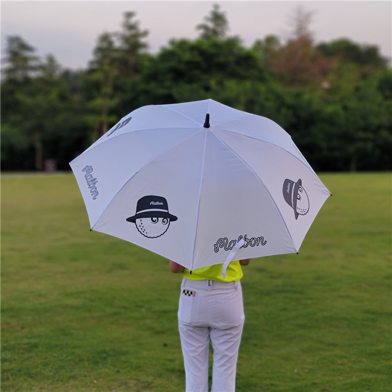 ゴルフ傘 ホワイト Malbon 長傘 自動オープン 晴雨両用 日焼け防止 紫外線遮断99％ 新品送料無料_画像1