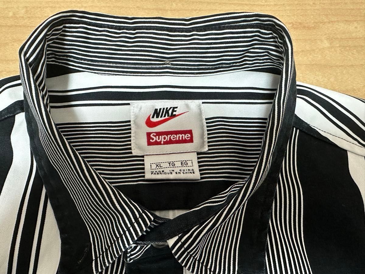 Supreme Nike Cotton Twill Shirt Black XL シュプリーム ナイキ