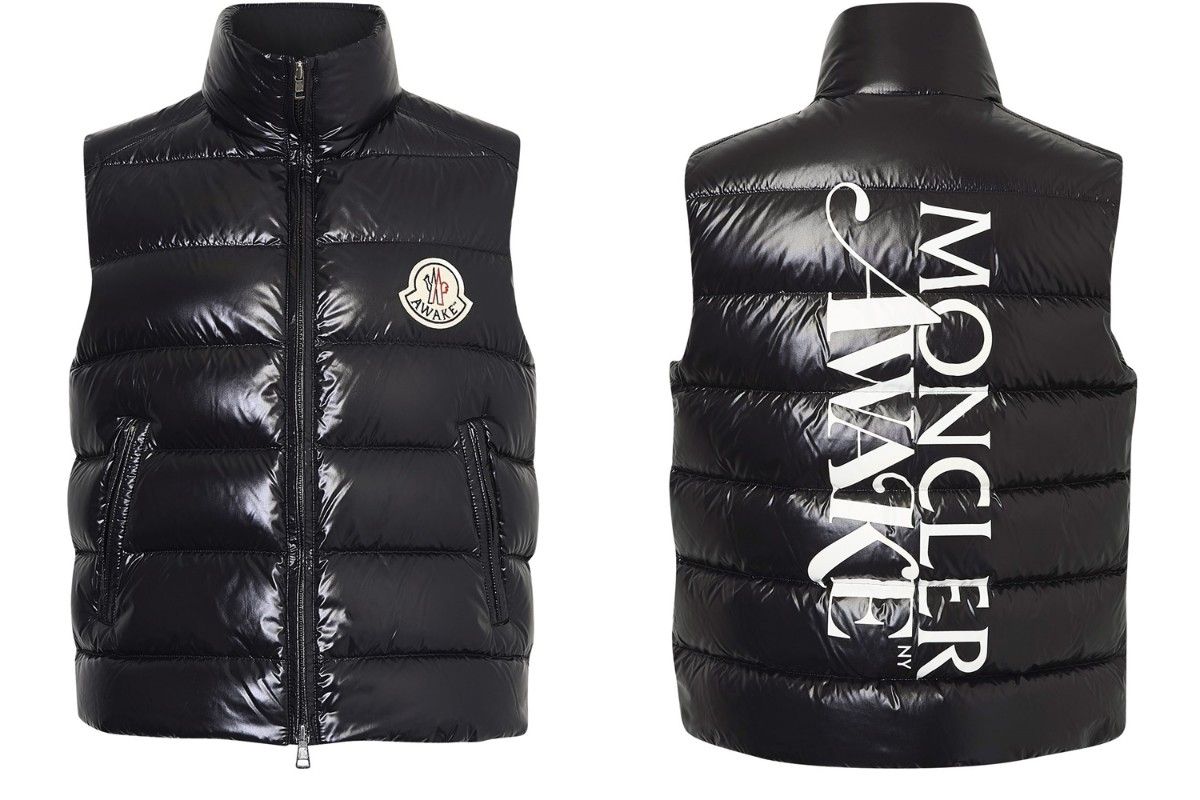 MONCLER GENIUS AWAKE ダウンベスト　黒１　モンクレール　ジーニアス　アウェイク　ロゴ　ビッグロゴ　新品　本物 