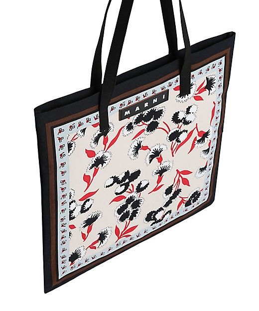 マルニ　バンダナトート　新品　ベージュフラワー　MARNI MARKET マルニマーケット　限定色　正規品　本物　ベージュ　花柄