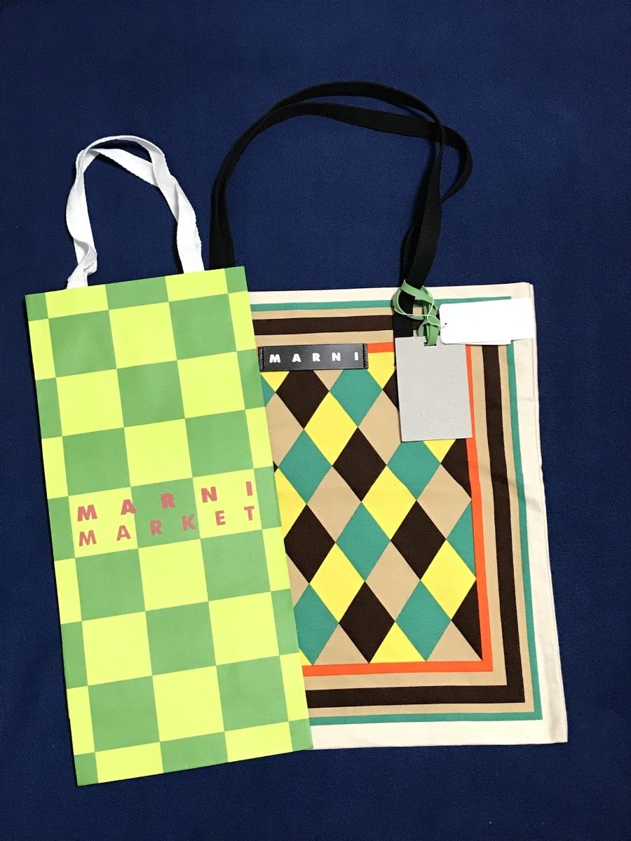 マルニ バンダナトート 新品 ゴールドブラウン MARNI MARKET マルニ バンダナトート 新品 ゴールドブラウン MARNI MARKET