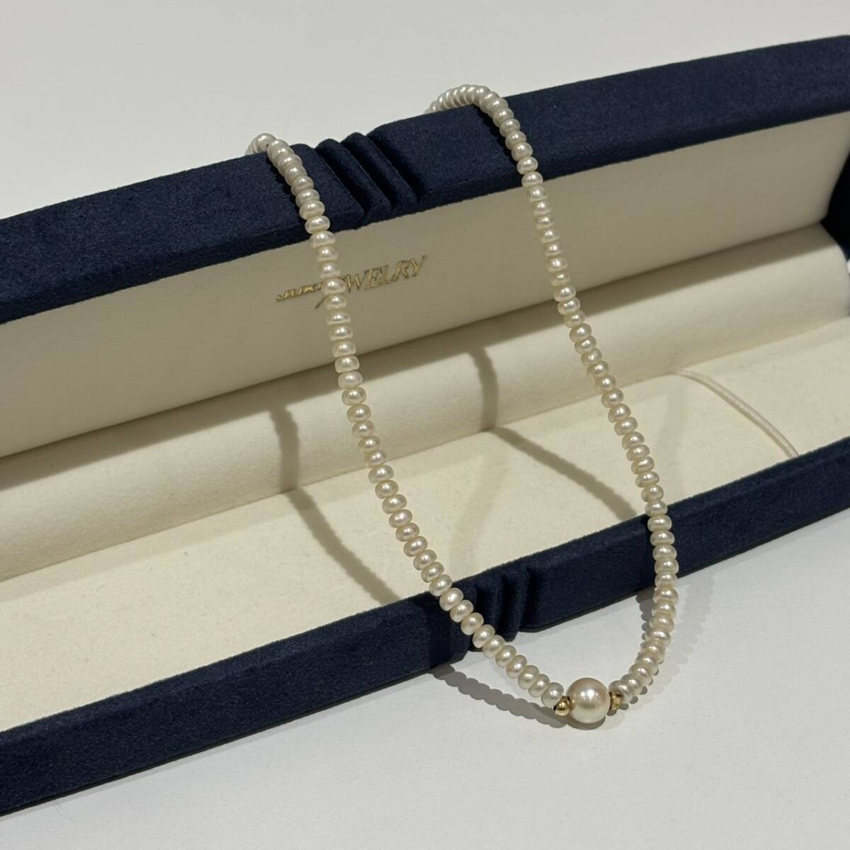【AMT-11181】パールネックレス 真珠ネックレス 金具 K18刻印 750刻印 重量 約9.3ｇ 金 ゴールド ジュエリー レディース アクセサリー_画像6