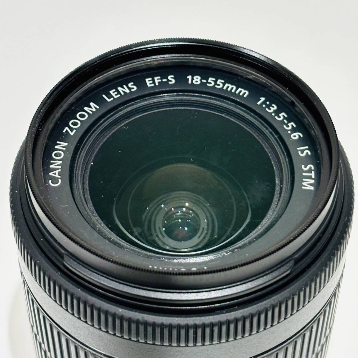 【AMT-11229】Canon キャノン DOUBLE ZOOM KIT EOS Kiss X7 デジタル 一眼レフ カメラEF-S18-55mm EF-S55-250mm 付属品有 通電確認済_画像10