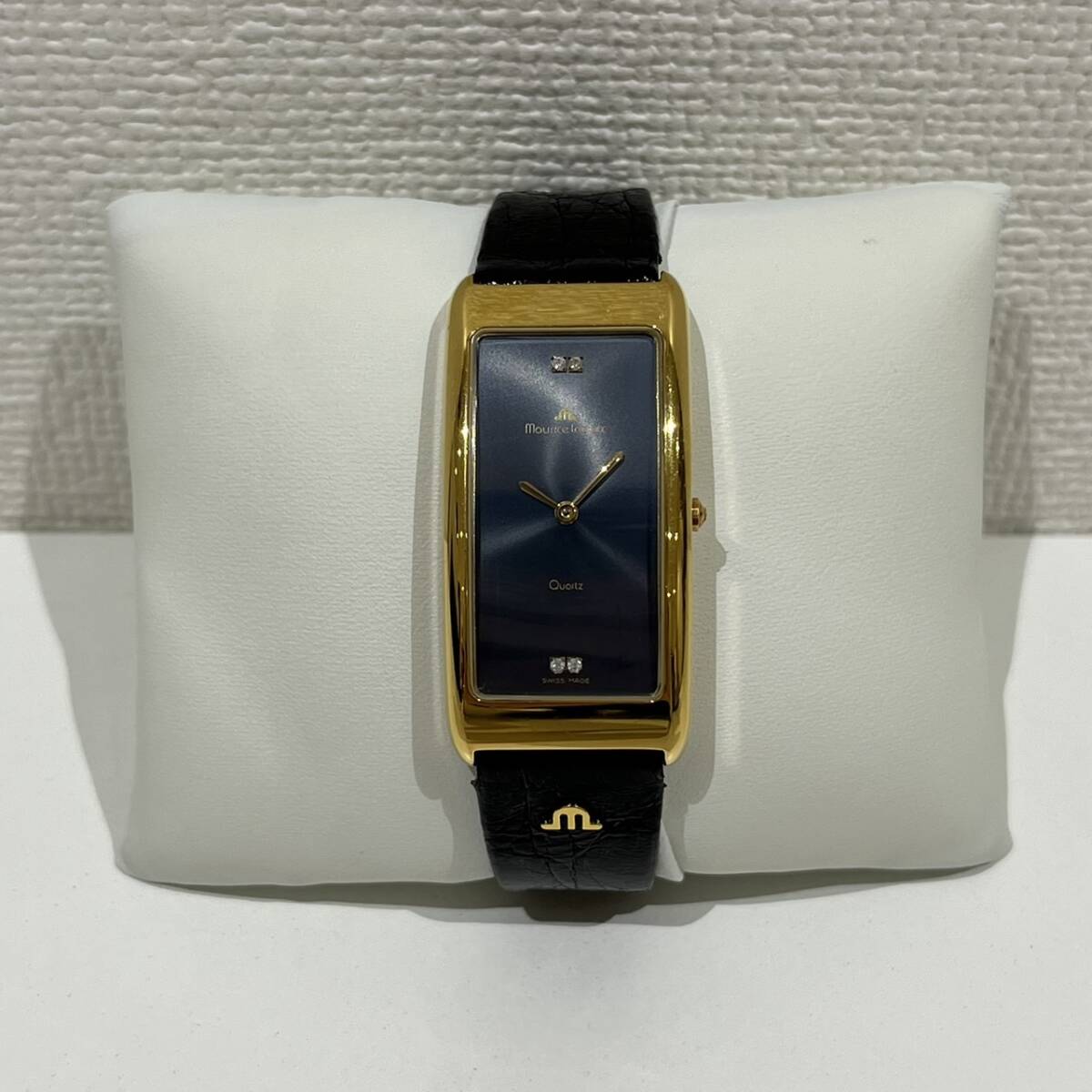 [AMT-11247]maurice lacroix lady's wristwatch CH-2726 quartz QZ leather belt leather Maurice Lacroix Gold black gold black immovable 