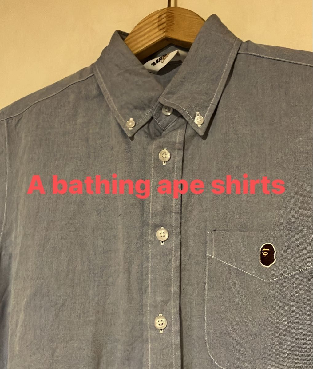 a bathing ape ボタンダウン　半袖　シャツ　classics 