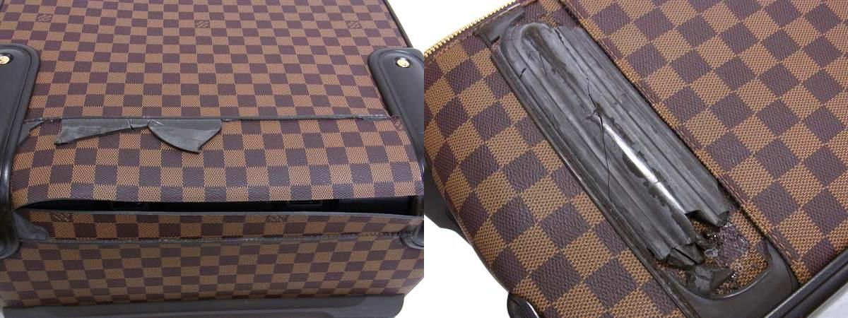 1円 ■美品■ LOUIS VUITTON ルイヴィトン N23295 ダミエ ぺガス65 2輪 キャリーケース スーツケース キャリーバッグ ブラウン系 AY3289_画像10