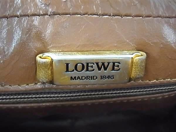 1円 ■極上■本物■ LOEWE ロエベ リザード クロスボディ ワンショルダーバッグ レディース ブラウン系 CB1852_画像6