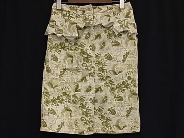 1 иен ChristianDior Dior хлопок общий рисунок выставить жакет узкая юбка размер 36 европейская одежда женский оттенок зеленого AW4867