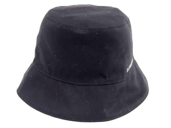 1円 ■美品■ BURBERRY バーバリー ノバチェック リバーシブル バケットハット 帽子 レディース メンズ ブラック系×ベージュ系 FC4085の画像1