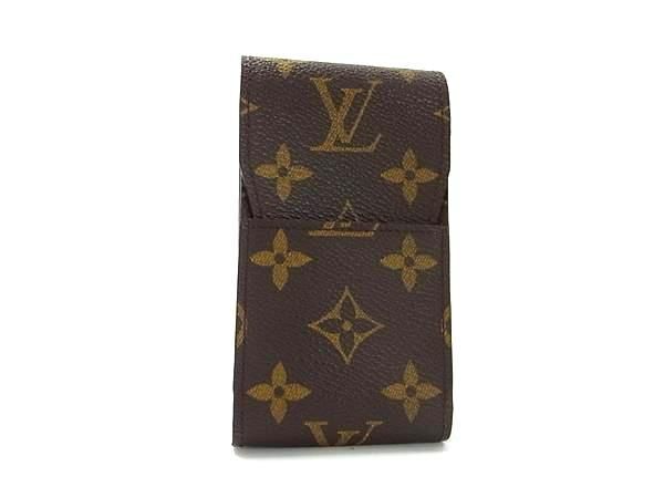 1円 ■極美品■ LOUIS VUITTON ルイヴィトン M63024 エテュイ モノグラム シガレットケース 煙草ケース レディース ブラウン系 AW6493_画像1