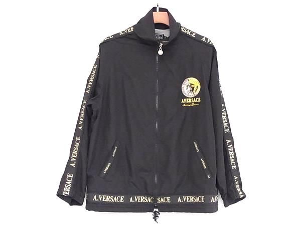 1円 ■美品■ ATELIER VERSACE アトリエ ヴェルサーチ メデューサ セットアップ ジャージ ジャケット ズボン サイズM ブラック系 BJ2365_画像2