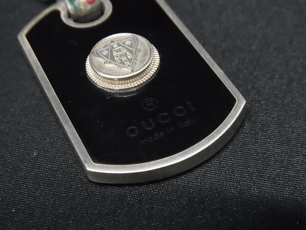 1 иен GUCCI Gucci SV925 мяч цепь колье подвеска аксессуары женский мужской оттенок черного × оттенок серебра AW7932