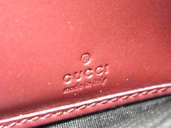 1円 GUCCI グッチ 251861 478442 ラブリーハート グッチシマ パテントレザー 二つ折り 長財布 ウォレット レディース レッド系 FA4573の画像6