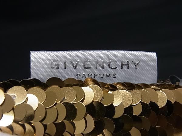 1円 ■新品同様■ GIVENCHY ジバンシィ スパンコール メイクポーチ コスメポーチ マルチケース 小物入れ シルバー系×ゴールド系 BJ2941_画像4