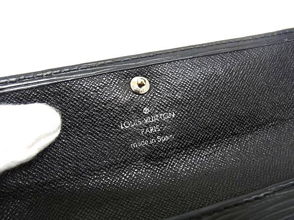 1円 LOUIS VUITTON ルイヴィトン M63742 エピ ポルトフォイユ サラ 二つ折り 長財布 ウォレット 札入れ メンズ ブラック系 AX6373_画像6