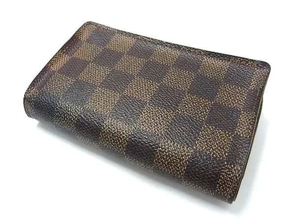 1円 LOUIS VUITTON ルイヴィトン N61663 ダミエ ポルトフォイユ ヴィエノワ がま口 二つ折り 財布 ウォレット ブラウン系 AX6350_画像2