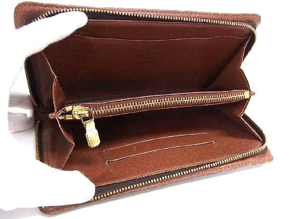 1円 LOUIS VUITTON ルイヴィトン ポルト モネ ジップ M61727 モノグラム ラウンドファスナー ウォレット 長財布 ブラウン系 AW8181_画像3