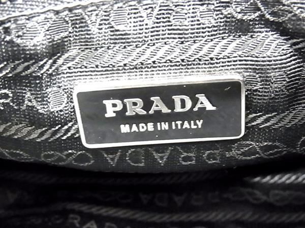 1円 ■美品■ PRADA プラダ サフィアーノレザー カデナ 南京錠 ハンドバッグ トートバッグ レディース ブラック系 AZ2387_画像6