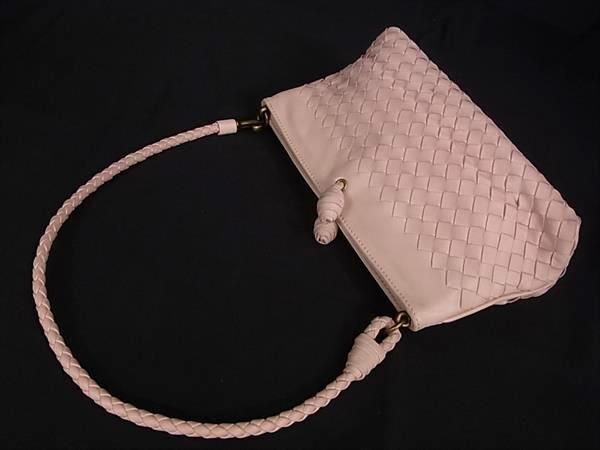 1 иен # прекрасный товар # BOTTEGA VENETA Bottega Veneta сетка кожа one сумка на плечо плечо .. розовый оттенок бежевого AZ2394