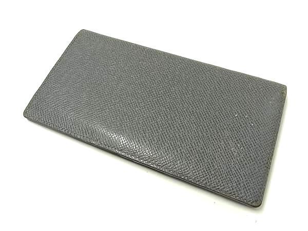 1円 LOUIS VUITTON ルイヴィトン M32644 タイガ ポルトフォイユ ロン 二つ折り 長財布 ウォレット 札入れ メンズ グレー系 FB0225の画像2