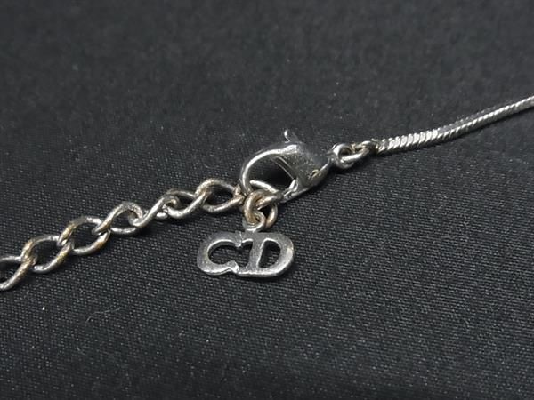 1円 ChristianDior クリスチャンディオール トロッター ネックレス ペンダント アクセサリー ピンク系×シルバー系 FA4711の画像3