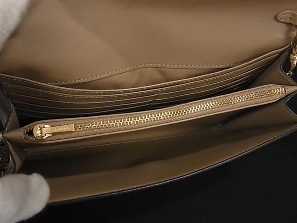 1 jpy # beautiful goods # COACH Coach C7301tami- signature PVC× leather chain Mini shoulder bag Cross body ivory series AZ1430