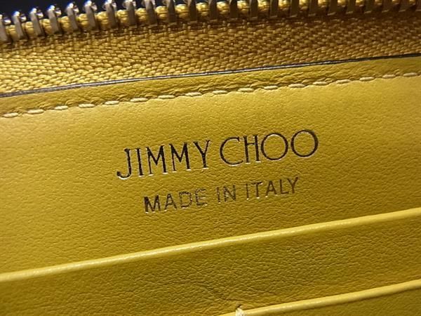1 иен # новый товар # не использовался # JIMMY CHOO Jimmy Choo кожа раунд застежка-молния длинный кошелек бумажник . inserting кошелек для мелочи . хаки серия BL0005