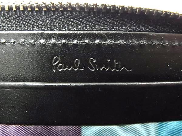 1円 ■極美品■ Paul Smith ポールスミス コインケース コインパース カードケース メンズ レディース ブラック系 AZ1890の画像4
