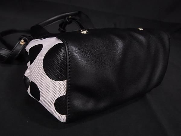 1 jpy # as good as new # ANTEPRIMA Anteprima canvas × leather 2WAY Cross body handbag shoulder diagonal .. black group BK1138
