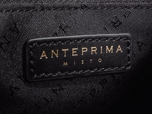 1 jpy # as good as new # ANTEPRIMA Anteprima canvas × leather 2WAY Cross body handbag shoulder diagonal .. black group BK1138