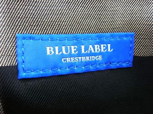 1円 ■極美品■ BLUE LABEL CRESTBRIDGE ブルーレーベル クレストブリッジ レザー ショルダーバッグ ボディバッグ ブラック系 BK1115の画像6