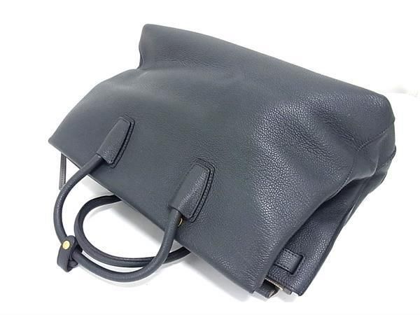 1 jpy # beautiful goods # MCM M si- M leather handbag tote bag men's lady's dark gray series BK1129
