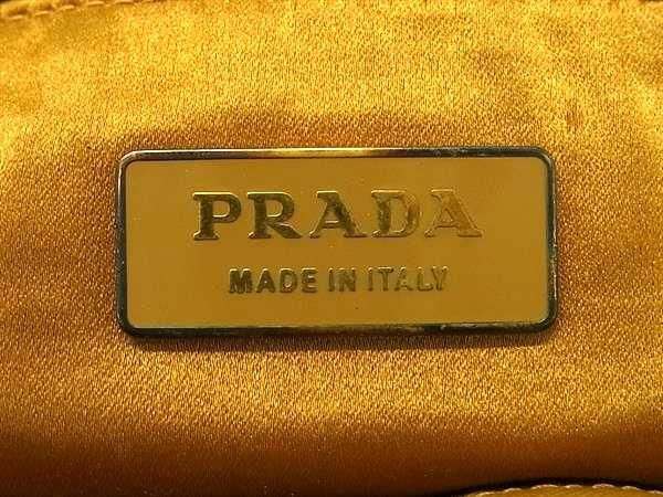 1円 PRADA プラダ サフィアーノレザー ハンドバッグ トートバッグ ショルダー 肩掛け レディース ブラウン系 FB0460の画像6