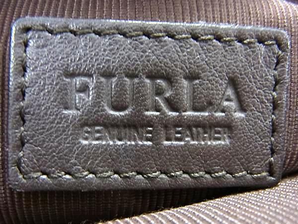 1 jpy # beautiful goods # FURLA Furla m- The leather handbag tote bag lady's brown group × gray series BK1349
