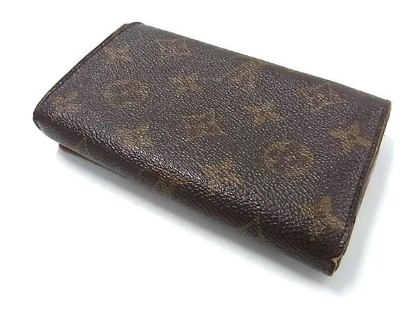 1円 LOUIS VUITTON ルイヴィトン M61730 モノグラム ポルトモネビエ トレゾール 二つ折り 財布 ウォレット ブラウン系 AX6323の画像2