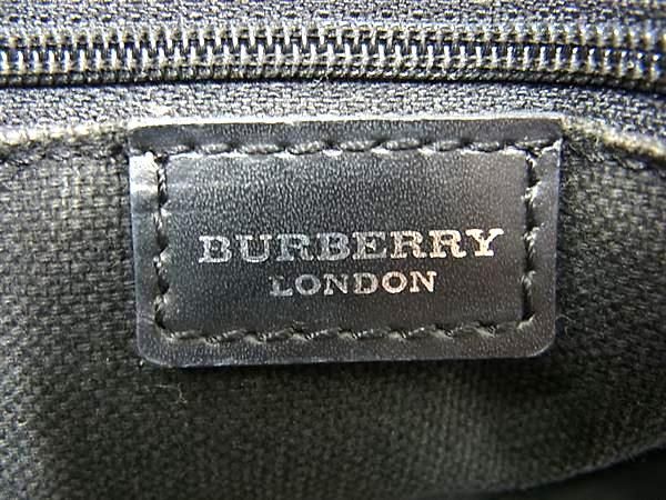 1円 BURBERRY バーバリー ノバチェック PVC×レザー トートバッグ ハンドバッグ レディース メンズ ベージュ系×ブラック系 AZ2215の画像6