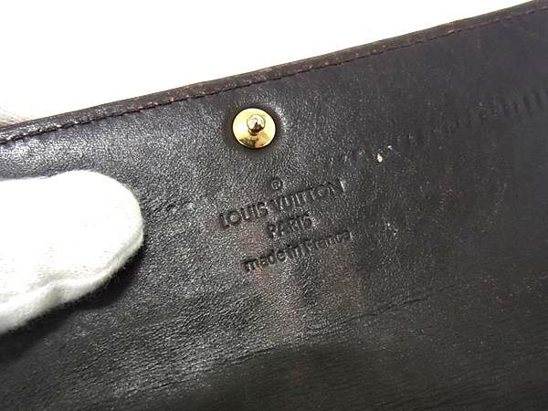 1円 LOUIS VUITTON ルイヴィトン M93524 モノグラムヴェルニ ポルトフォイユ サラ 二つ折り 長財布 ウォレット ボルドー系 AW7590の画像6