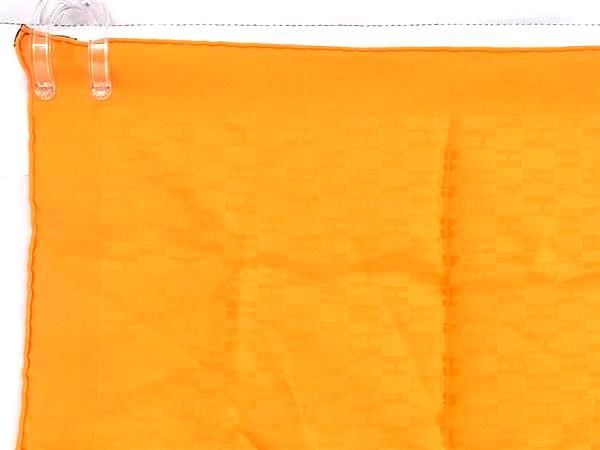 1円 ■極美品■ HERMES エルメス グランH シルク100% スカーフ ハンカチーフ ポケットチーフ メンズ レディース オレンジ系 BF7543の画像2