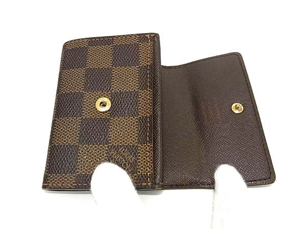 1円 LOUIS VUITTON ルイヴィトン N61930 ダミエ ポルトモネ プラ コインケース コインパース 小銭入れ レディース ブラウン系 AW7641の画像3