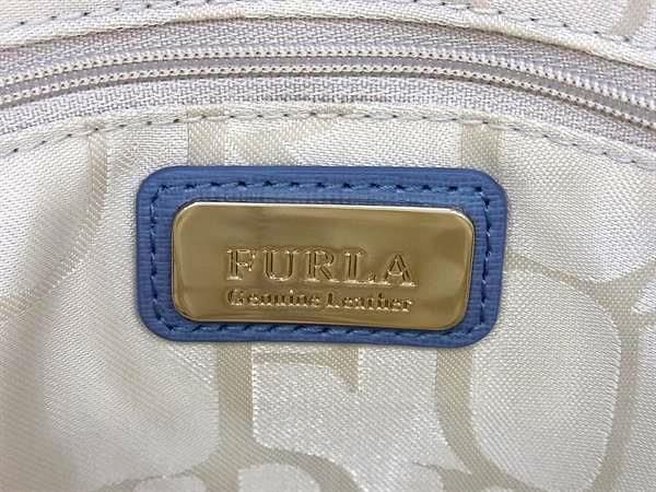 1 jpy # new goods # unused # FURLA Furla Agata leather 2WAY Cross body shoulder handbag tote bag lady's blue group AZ2913