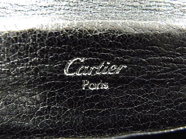 1円 Cartier カルティエ マストライン レザー 二つ折り 長財布 ウォレット 札入れ 小銭入れ カード入れ メンズ ブラック系 BL0370の画像6