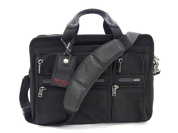 1円 ■美品■ TUMI トゥミ 26141D4 ナイロンキャンバス 2WAY ショルダー ハンドバッグ ビジネスバッグ ブリーフケース ブラック系 AY1898の画像1