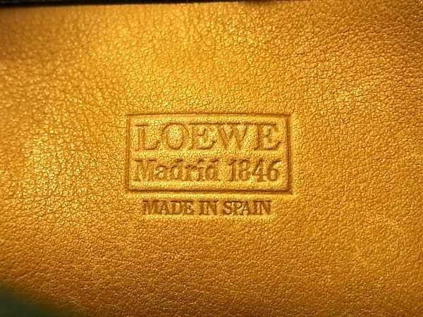 1円 LOEWE ロエベ アナグラム スエード×レザー クロスボディ ワンショルダーバッグ 斜め掛けかばん レディース ブラウン系 AY1816の画像6