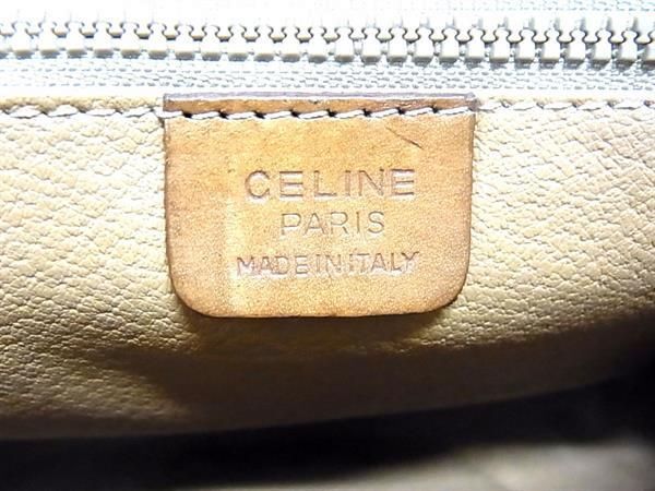 1円 ■美品■ CELINE セリーヌ ヴィンテージ マカダム柄 PVC×レザー クラッチバッグ セカンドバッグ レディース ブラウン系 AW8926の画像5