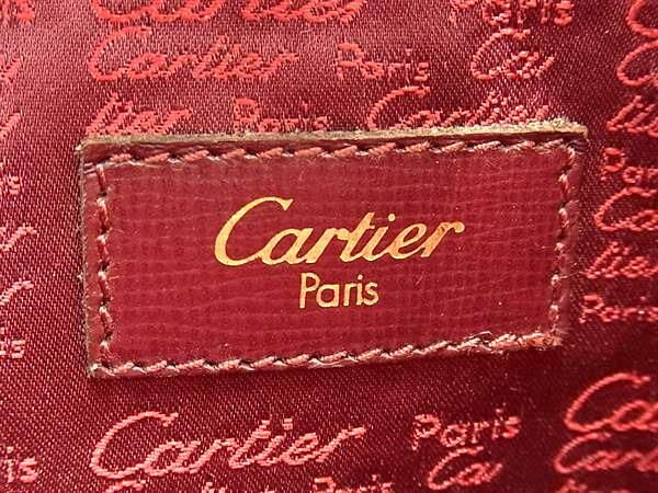 1円 ■美品■ Cartier カルティエ マストライン レザー クラッチバッグ セカンドバッグ レディース メンズ ボルドー系 AZ2185の画像6