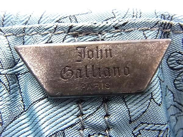 1円 ■美品■ John Galliano ジョンガリアーノ ナイロン ボディバッグ ウエストポーチ ウエストバッグ メンズ カーキ系 BK1243の画像6