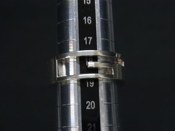 1円 ■極美品■ GUCCI グッチ ブランデッドG SV925 リング 指輪 アクセサリー 表記サイズ 19 (約18号) シルバー系 FA5708の画像3